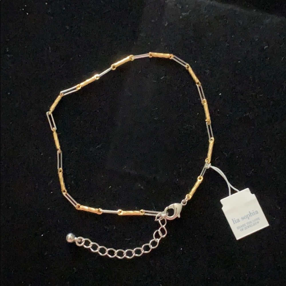 NWT Lia Sophia silver/gold anklet